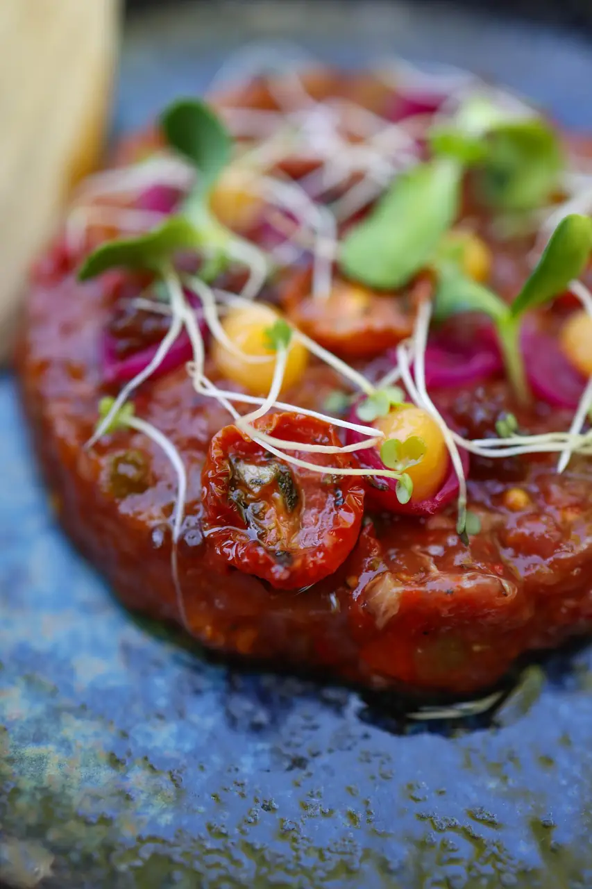 Vibrant gourmet topping