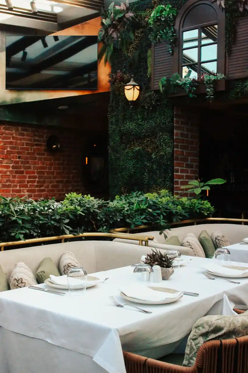 Elegant restaurant interior at Norvella Cuisine