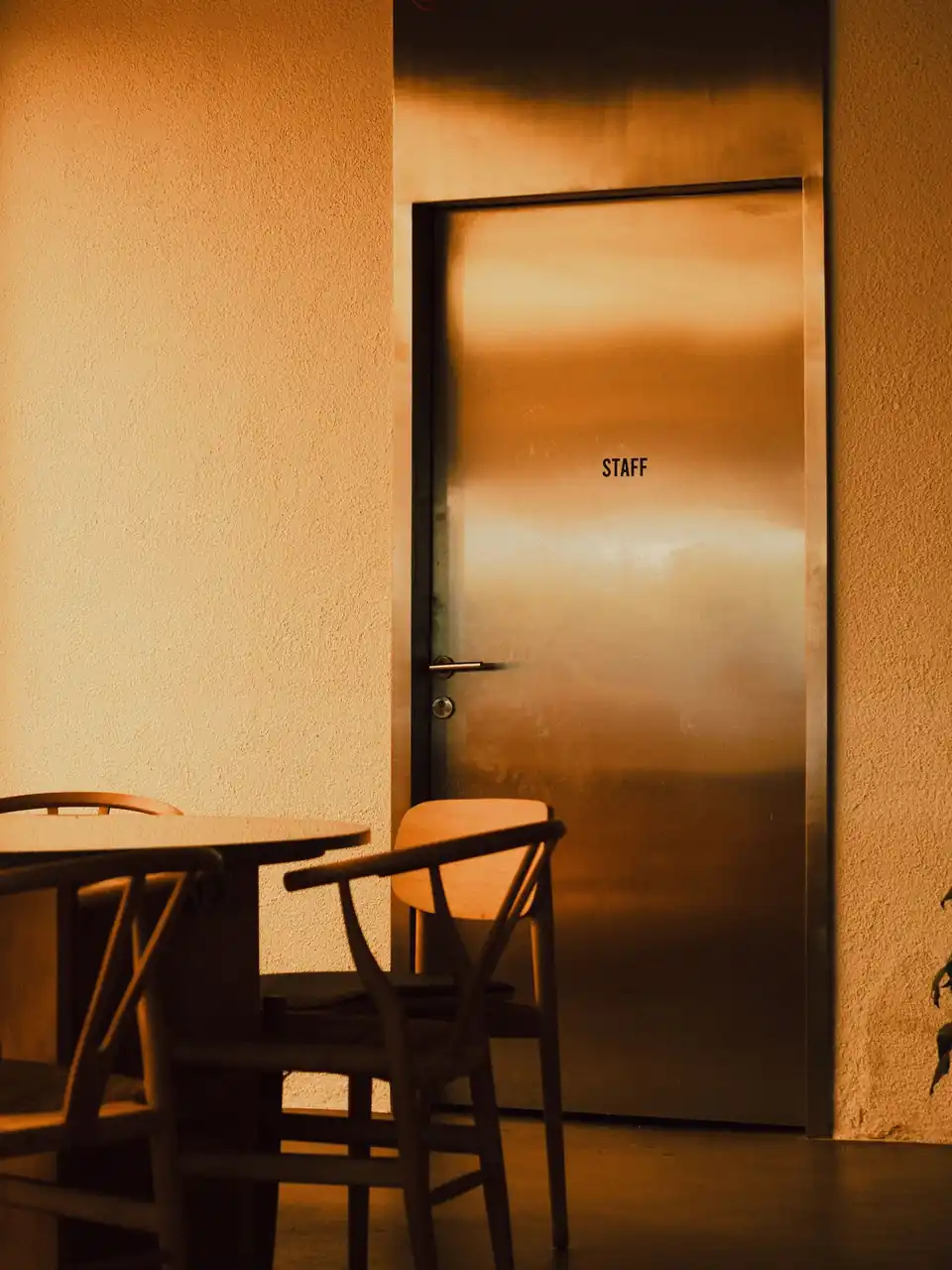 Warm restaurant interior textures