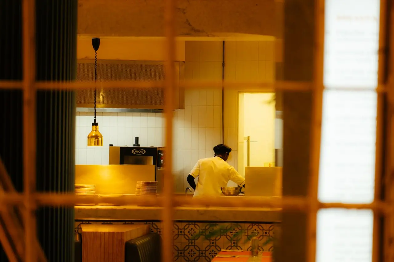 Chef preparing seasonal ingredients